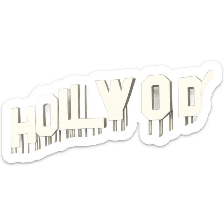 Hollywood sign sticker