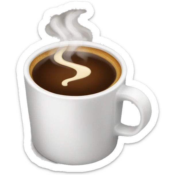 Hot coffee sticker