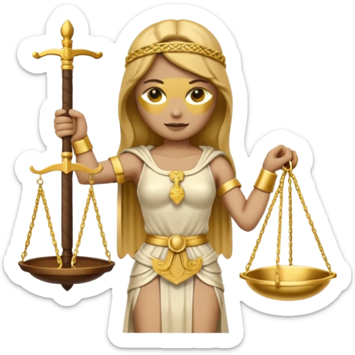 I want you to generate me a set of emojis about law, for example lady justice, a gavel and scales sticker