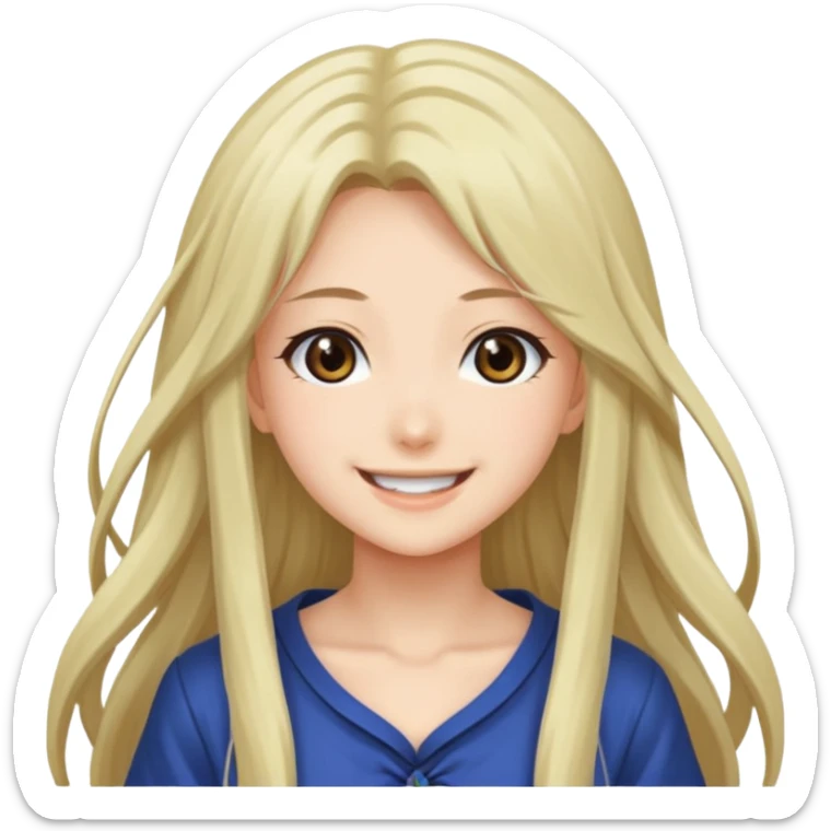 A very beautiful anime girl in hentai style, no porn or erotica. sticker