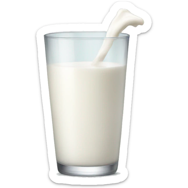 glass milk sticker