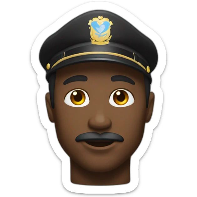 un homme noir musclé avec une tche de mayonaise sur le visage sticker