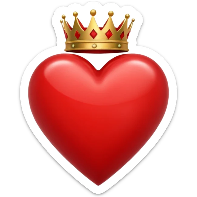 King of Hearts with out the card only the symbols sticker