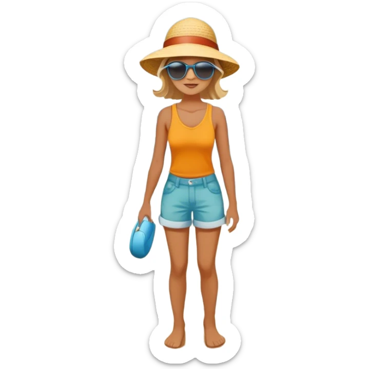 A person standing at the edge of the ocean, looking at the vast waves in front of them. The waves are playful and inviting (fun & play), the deep water is calm and powerful (relationships & meaning), and the beach walk is peaceful, with footprints marking the sand (being present & savoring life).  sticker