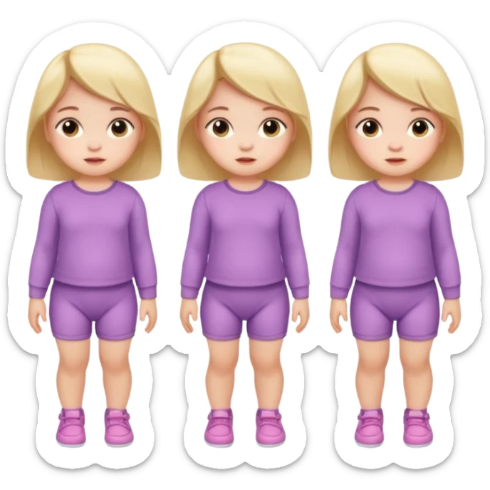 Baby Girl, Different Pose, different outfit, single Baby Girl only. sticker