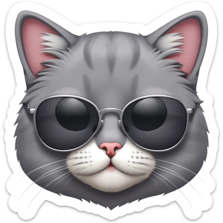 Cat wearing sunglasses sticker