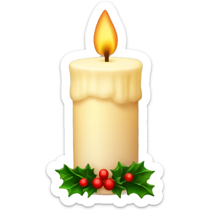 christmas candle sticker