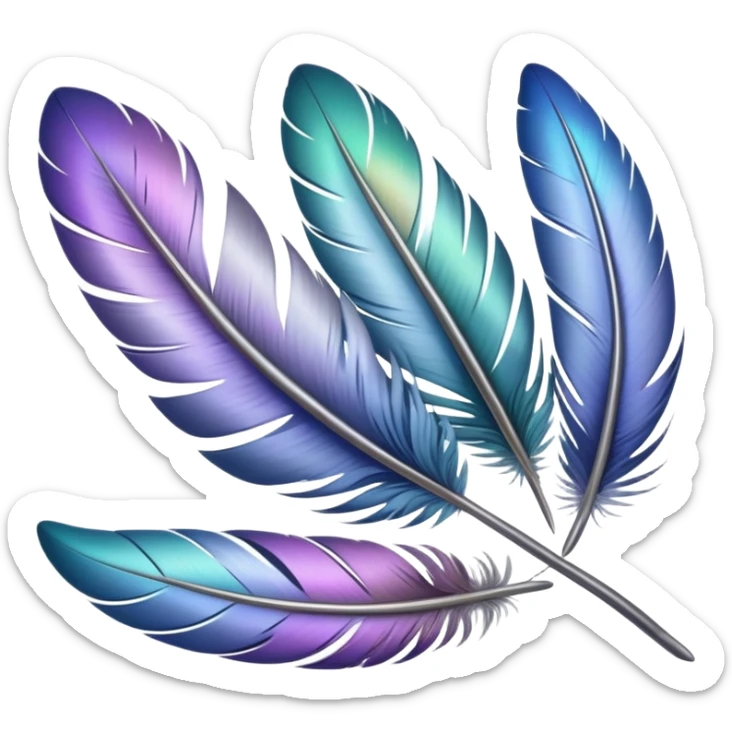 Pigeon feather  sticker