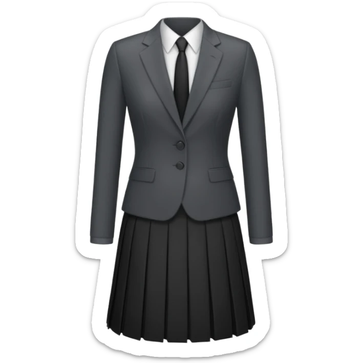 Just give me clothes only clothes like a suit and a skirt  sticker