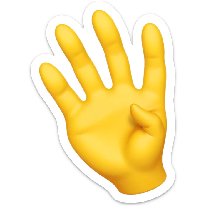 Just like the yellow hand emoji but its imitating a duck sticker