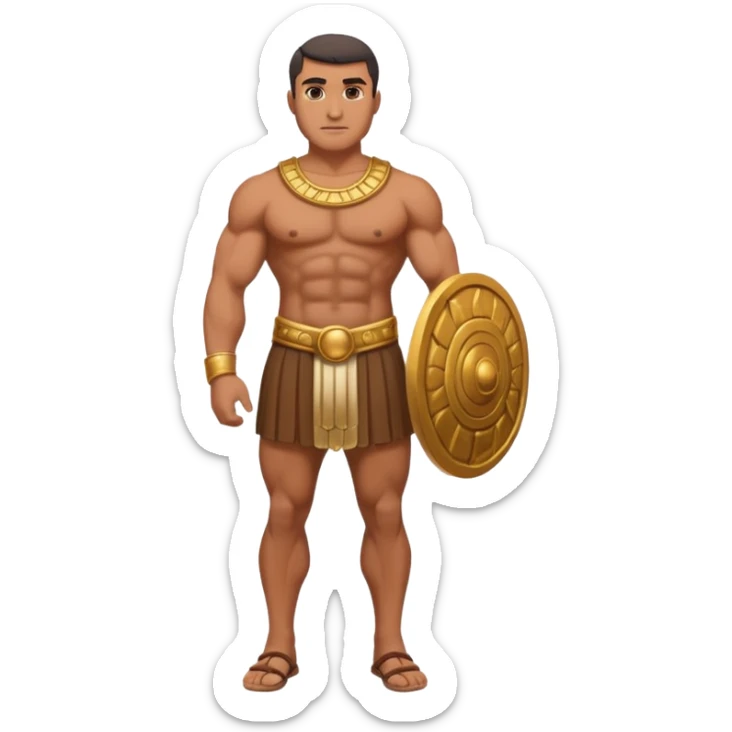 rey fuerte y poderoso de la epoca púnica, foto del cuerpo entero sticker
