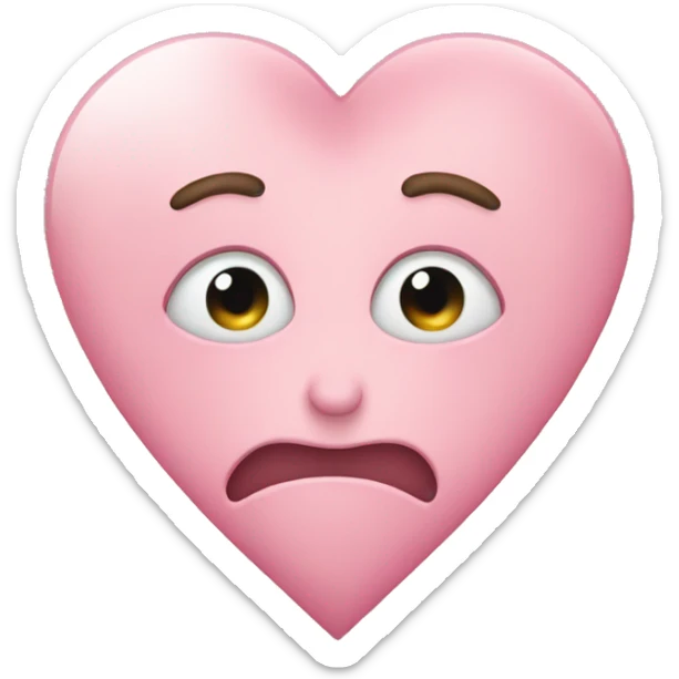 Heart with face sticker