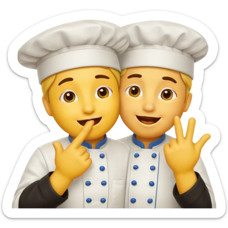 Yellow emoji kissing all fingertips – like an Italian chef: “Perfect!” sticker