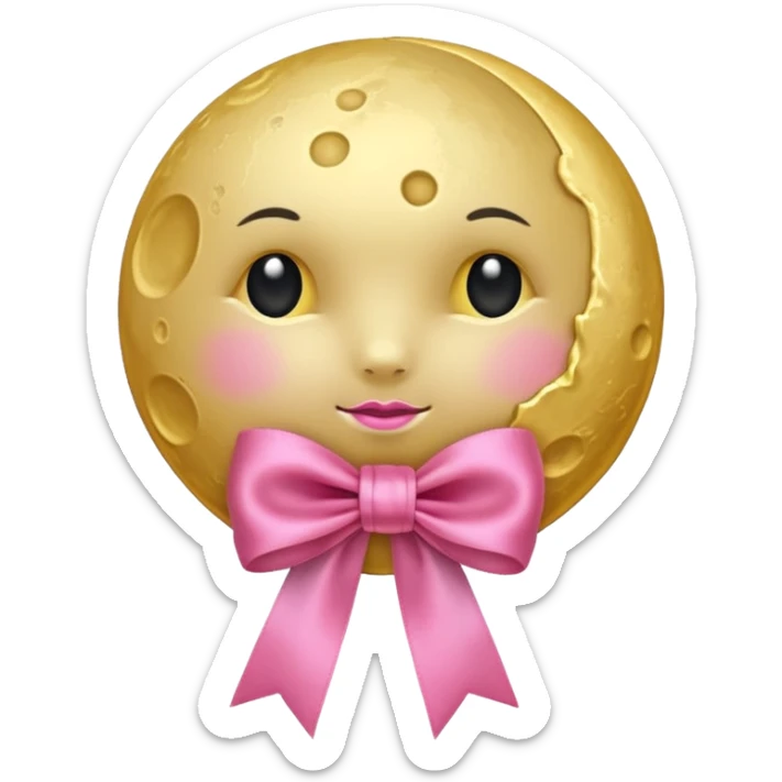🌕🎀 merge these emojis and make new emoji don't make picture make emoji sticker