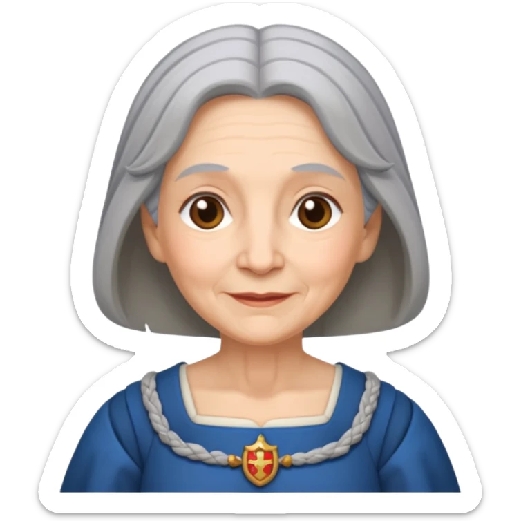 The kind and amiable grandmother in medieval fairy tales sticker
