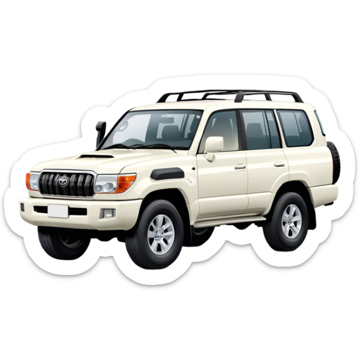 Toyota Land Cruiser - Toyota (Model Year: 2021) (Iconic colour: White) sticker