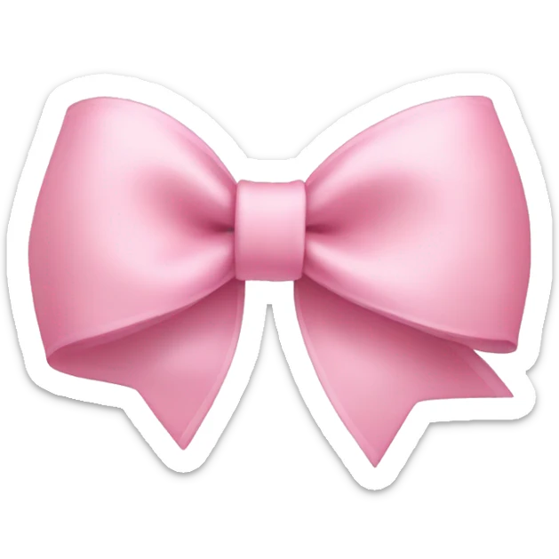 light pink bow sticker