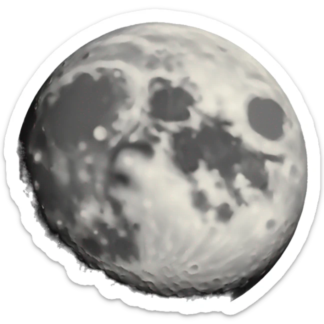 Moon sticker