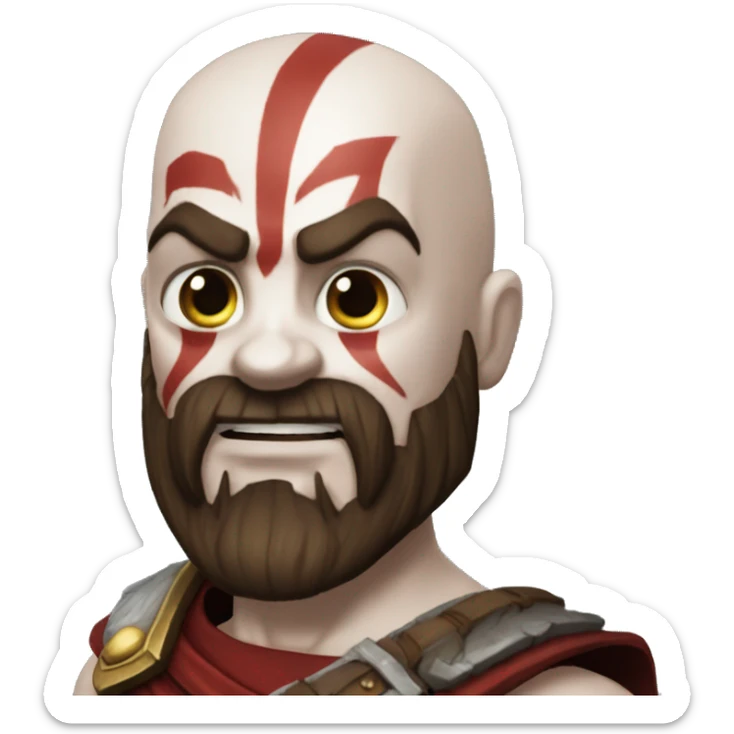 kratos qui rigole sticker