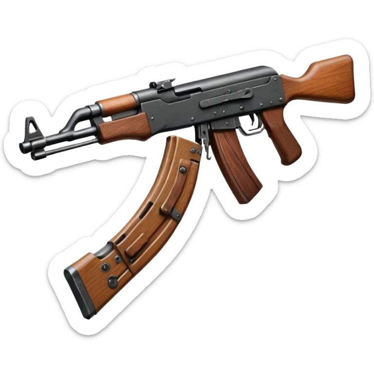 AK-47 Wooden handrail and wooden buttstock sticker