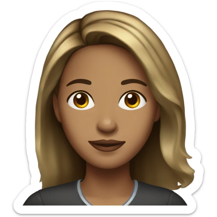 colombian woman with brown hair blonde highlights sticker