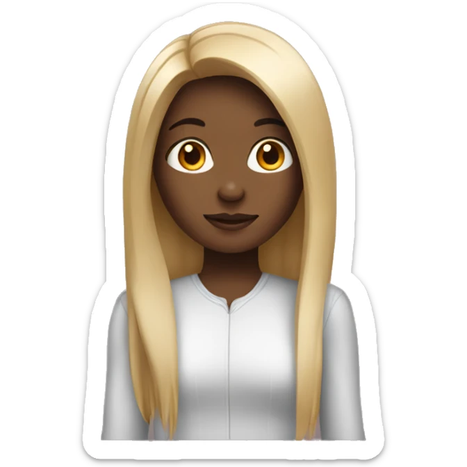 Girl with straight hair  sticker