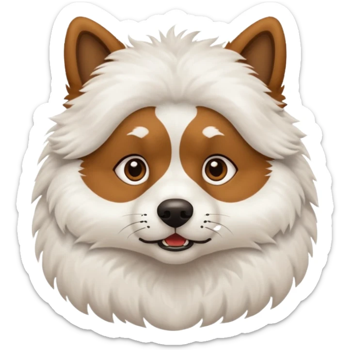 I want a brown Anjing kampung(talamian) with white furs from jaw below.  sticker