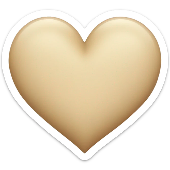 Beige heart sticker