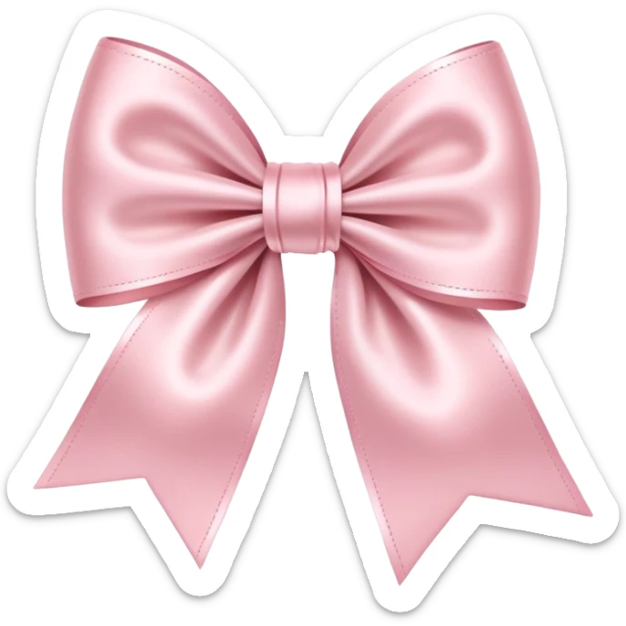 Light pink bow sticker