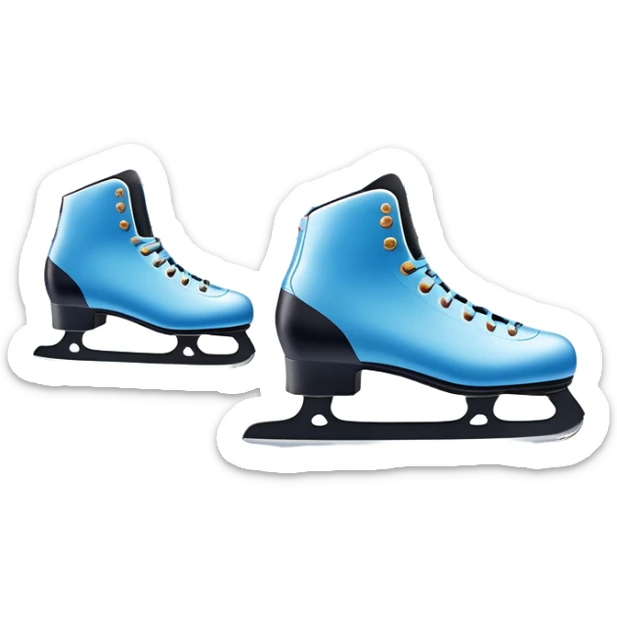 An icon showing a pair of speed skates gliding on an icy track, leaving sharp trails. The background features a grand speed skating arena with spectators, bright lights, and a winter landscape visible through the open structure. Transparent background enhances the dynamic motion. sticker