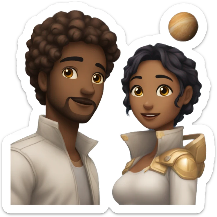 The Adrimina and the Milky Way galaxy if they collided ￼￼ sticker