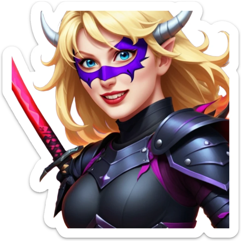 Demon-Horned Warrior sticker