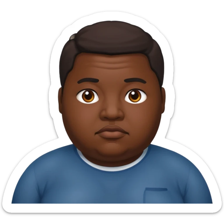 Persona negra con sobrepeso  sticker