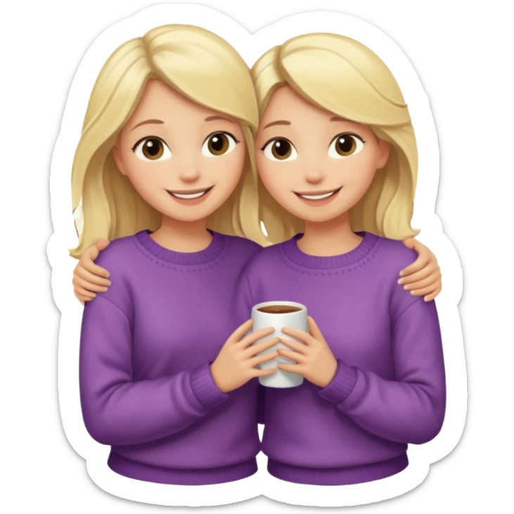 i want an emoji with 2 blonde girls like the movie "the holiday" sticker