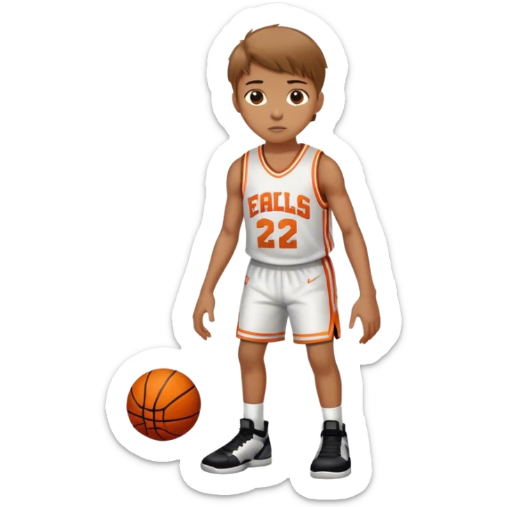 12 year old boy with light brown hair that is a basketball player with a heel injury sticker