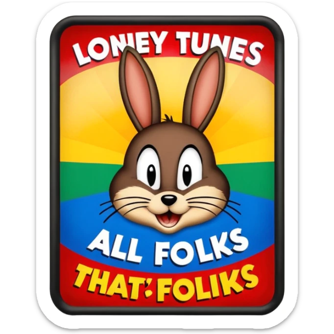 looney tunes thats all folks sticker