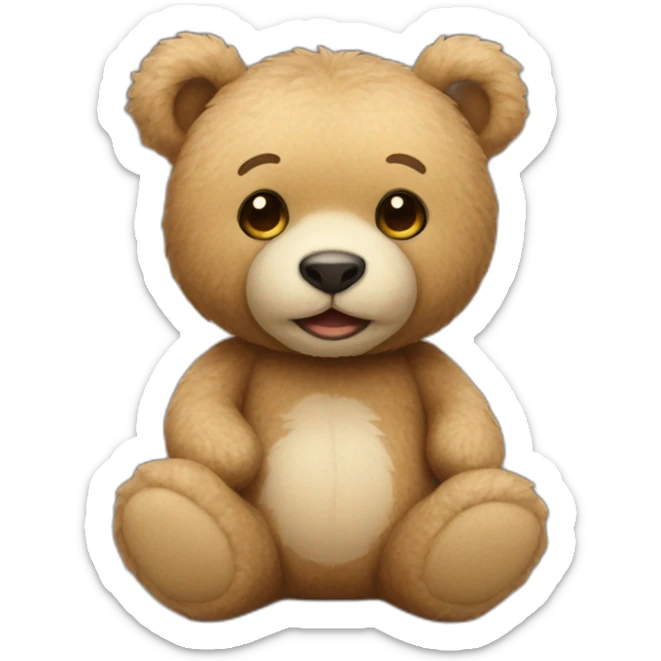 Teddy bear sticker