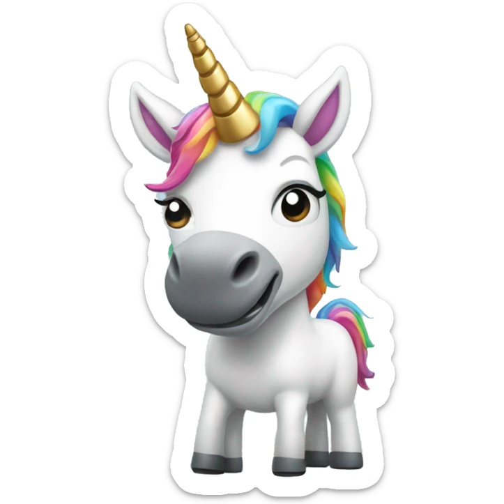 Unicorn with microphone sticker