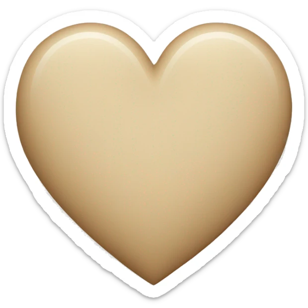 beige heart sticker