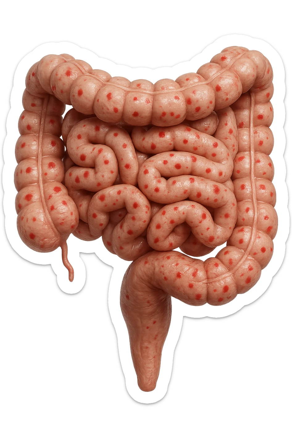 intestino umano anatomico CON RED SPOT SPARSI
IPERREALISTICO 4K sticker