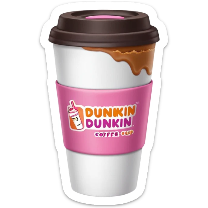 A Dunkin coffee cup but Megan thee stallion themed that says HOTTIES run on Dunkin  sticker