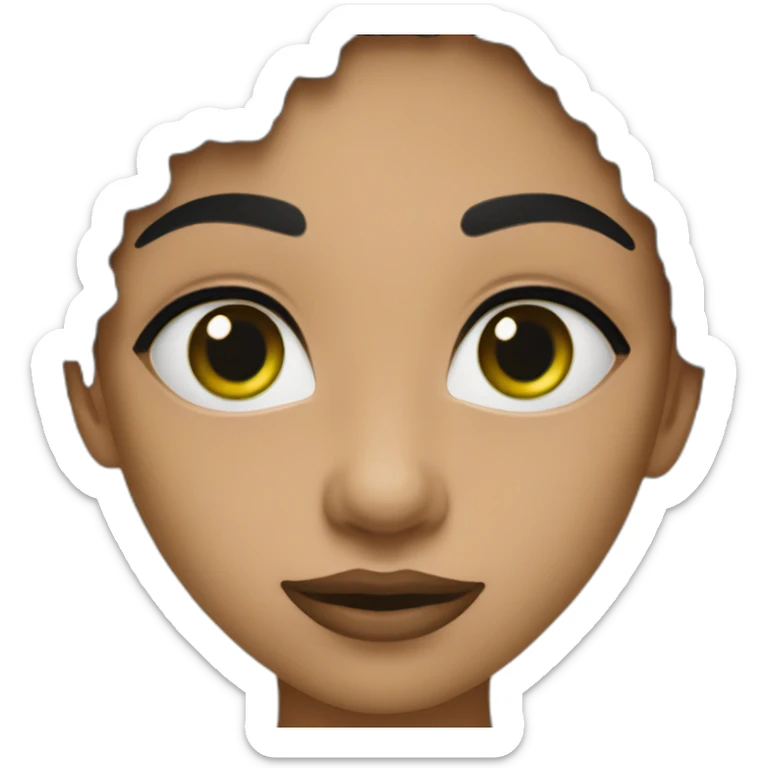 une fille noir qui a les yeux verts qui rigole sticker