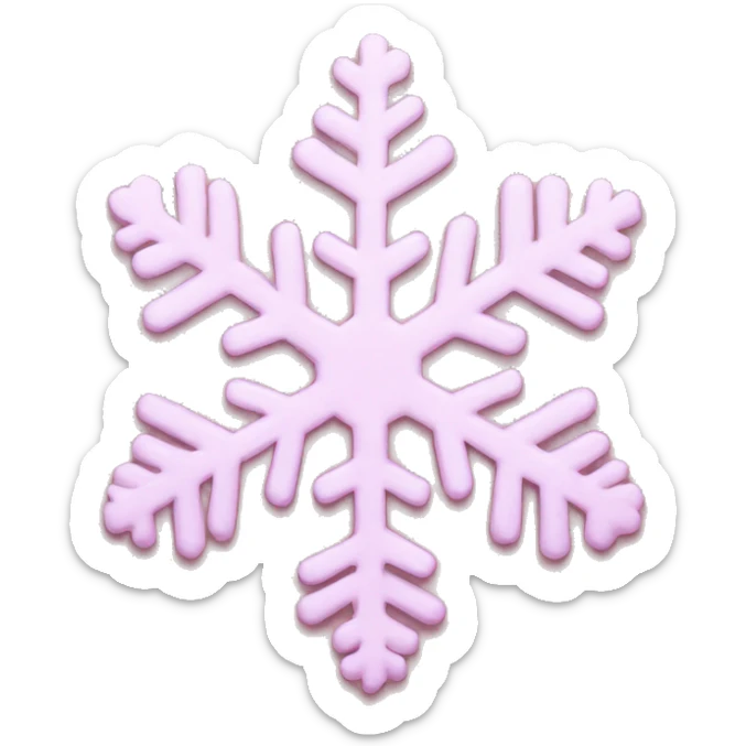 pastel pink snowflake  sticker