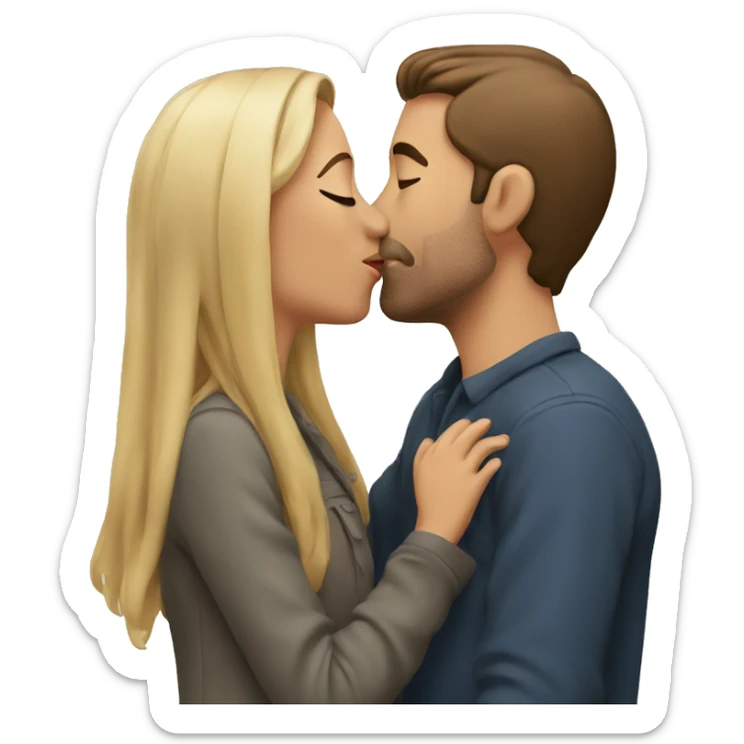Couple kissing sticker