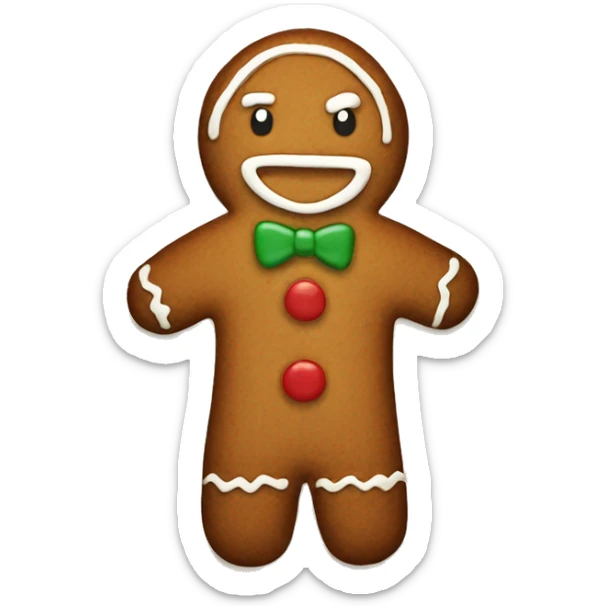 gingerbread man sticker