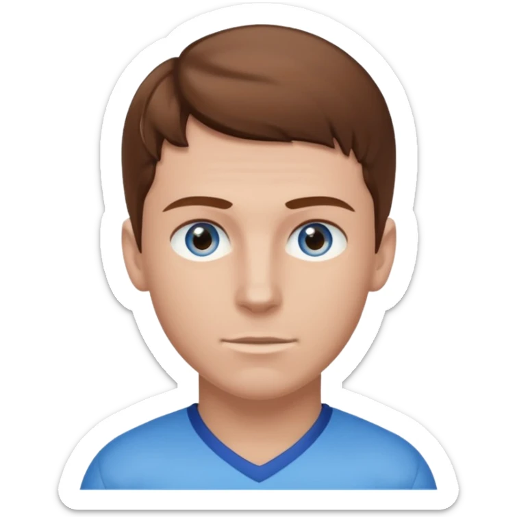  patriots football player number 10 brown hair pale blue eyes sticker