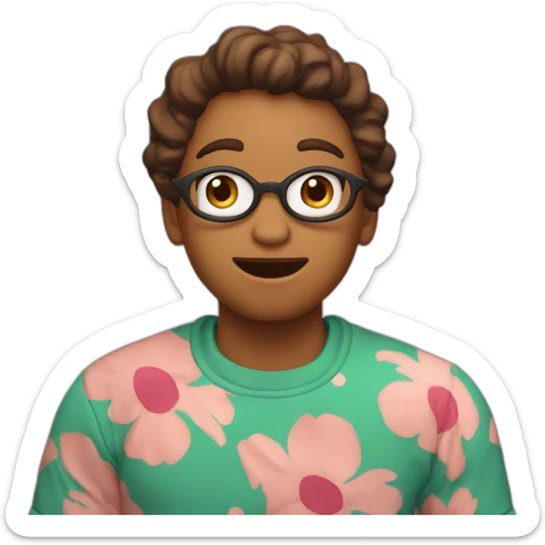 The emoji 😱 in the center of a one color assorted background with the sentence "she did what?!!" written sticker