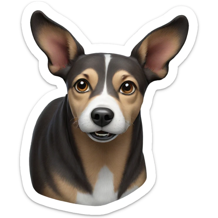 realistic dog on white background sticker