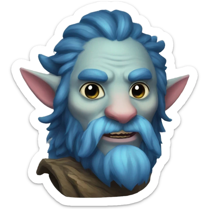 Spectral giant firbolg blue tongue sticker