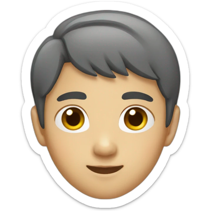asian boy with short hair sticker